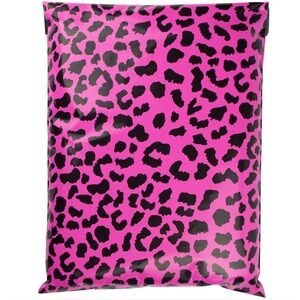 Large- 10 count Hot Pink Cheetah Poly Mailer - 10x 13
